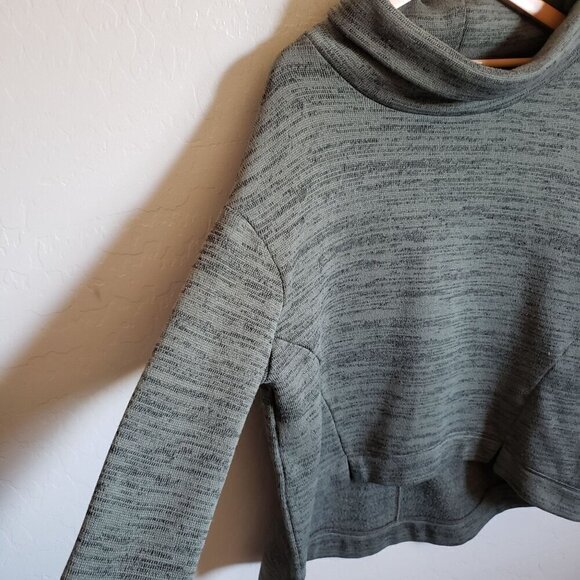 Anthropologie Saturday Sunday Marl Oversized Funnel Neck Sweater Green Women's M - Picture 7 of 12